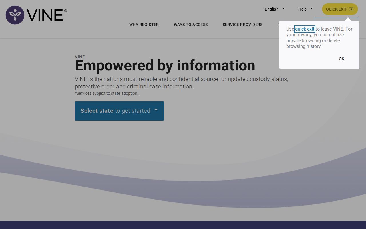 Carter County VINE inmate check search screen